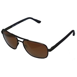 Revo Freeman RE 1012 02 OR Polarized Rectangular Sunglasses, Brown/Open Road, 53 mm