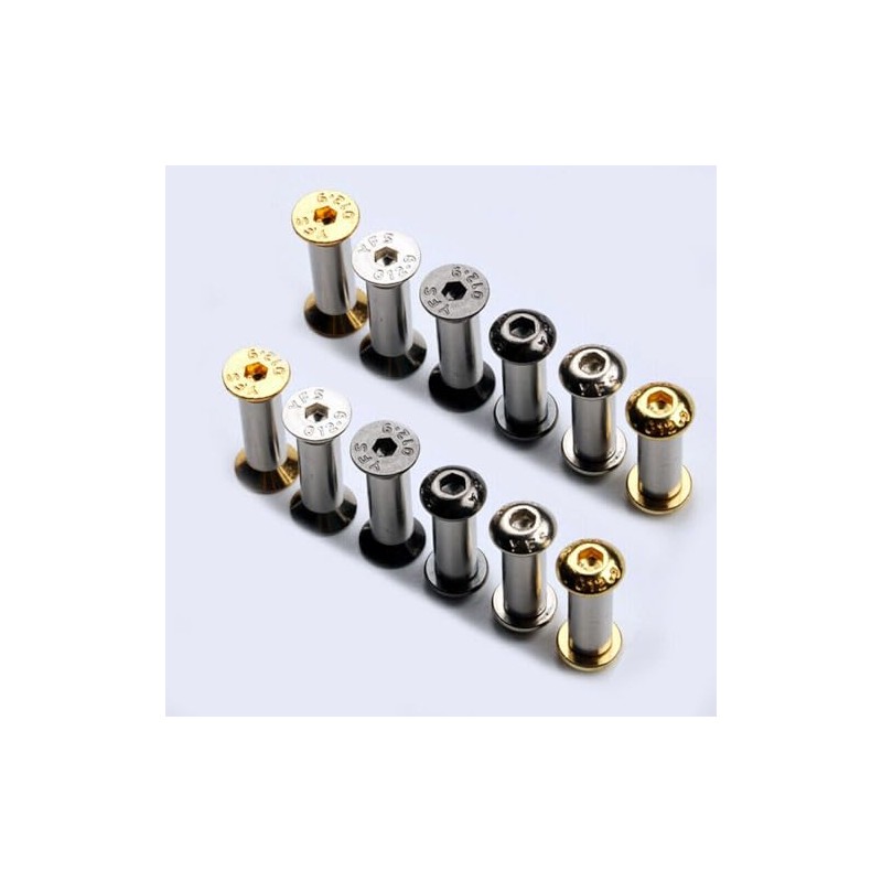 10PCS Knife Handle Bolts Rivets M4 Screws Nuts DIY Knife