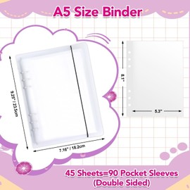 SHANGRLA Greeting Card Organizer Binder for 5x7 and 5x8 Cards – 90 Pockets – Storage Album with Clear Sleeves and Elastic Closure for Birthday, Christmas, Holiday, Thank You, and All Occasion Cards