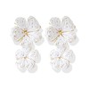 Raffia Earrings for Women Flower Drop Earrings Floral Boho Statement Dangle Spring Earring Trendy Cute Summer Jewelry for Women Trendy