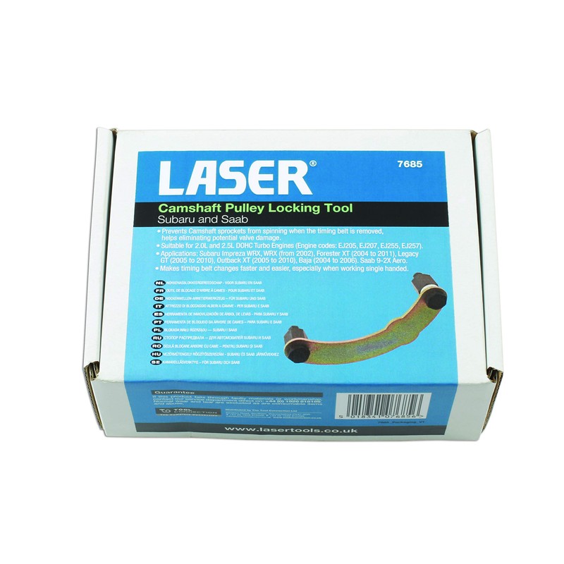 Laser 7685 Camshaft Pulley Locking Tool - for Subaru, Saab