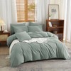 YASMENG Half-Linen Bed Linen, 135 x 200 cm, Green Bed