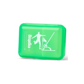 ergobag Lunch Box with Motif and Divider BPA-Free Dishwasher Safe Robust Child Friendly Corner Ball Green, Corner Ball - Green, Classic