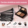 52 Brochas Maquillaje Profesional Y Herramientas Cosméticas