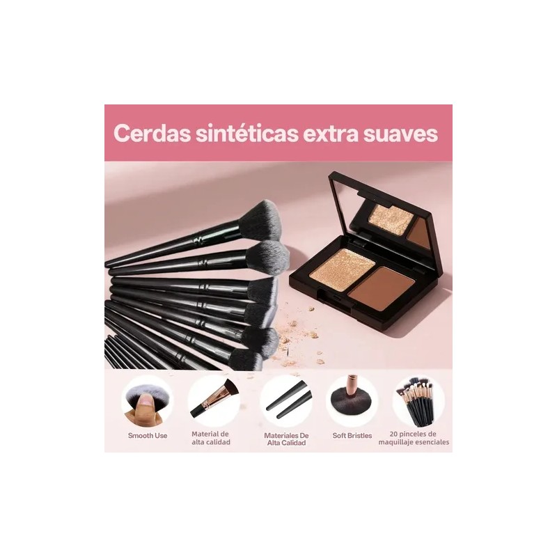52 Brochas Maquillaje Profesional Y Herramientas Cosméticas