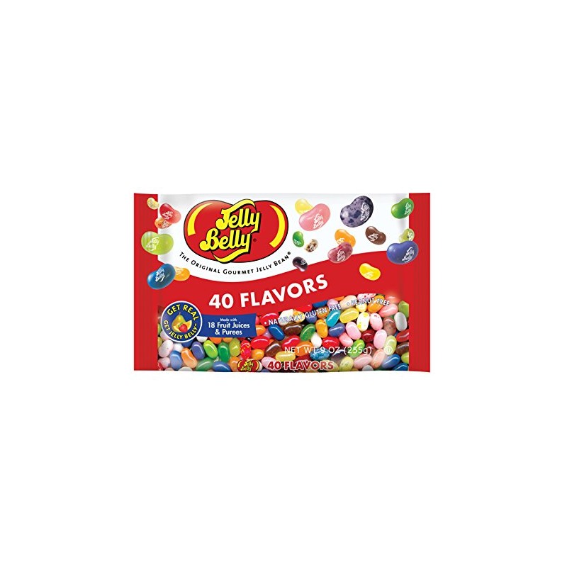 Jelly Belly Jelly Beans, 40 Flavors, 9-oz, 12 Pack