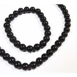 Unbranded 3pc Faux pearl necklace earring bracelet set Kids girl women black 15.5''