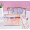 Unbranded Holographic Makeup Bags Clear Iridescent Cosmetic Pouch Bridesmaid Gift
