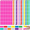 1176 Pack Rectangular Coloured Stickers Labels,12 Colours Rainbow Sticky Label,4cm