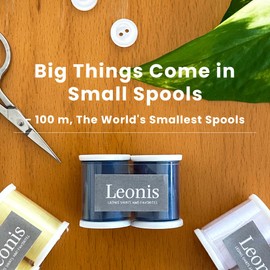 LEONIS Polyester All-Purpose Sewing Threads 110 Yards/100m 2pcs [ 78325 ]