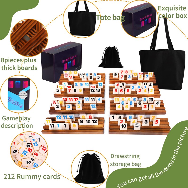 Wahartoly Rummy Cube Game Set