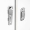 INIRET 4 Packs Barn Door Latches，3.93” x 2.75” Brushed Nickel