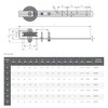 ATTAS MEA Sliding Gate Roller with Bracket, 75 mm, Sliding