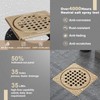 4 Inch Grate Kit Champagne Bronze Shower Drain with ABS