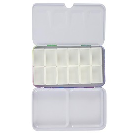 SEWACC Watercolor Paint Palette Empty Watercolor Tin Oil Painting Box Mixed Plate Art Pigment Case