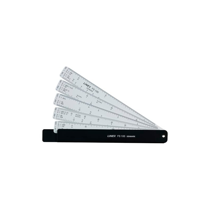 Linex FS100 Fan Scale Rule - 18cm