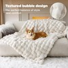 Bedsure Faux Fur Blanket, White Soft and Fluffy Blanket, Fuzzy