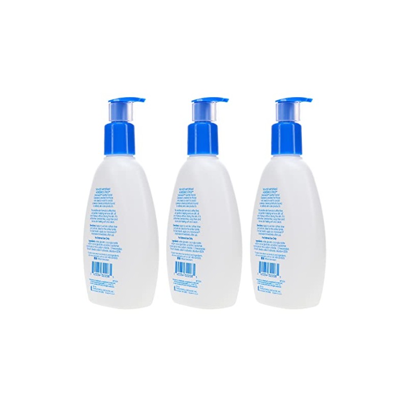 Vanicream Gentle Facial Cleanser for Sensitive Skin with Pump Dispenser,