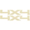 Vinylmark LLC Replacement 4x4 Decals (Gold) - 2009 to 2014