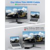 ZeniKon 8K Thin HDMI Cable 6.6FT 2-Pack, Ultra Slim HDMI