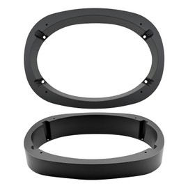 DALQUIS 2Pcs Universal 6x9 Inch Plastic Vehicle Speaker Spacer Ring Adapter, Beveled Mounting Bracket for Car Audio Speaker Refit Audio Mat (Black)