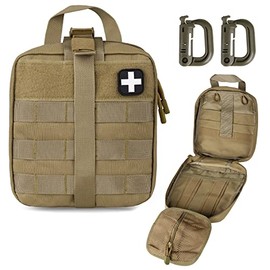 LIVANS Bolsa tctica de primeros auxilios, Molle EMT Bolsas Rip-Away Militar IFAK Bolsa mdica para exteriores, kit de supervivencia de emergencia de...