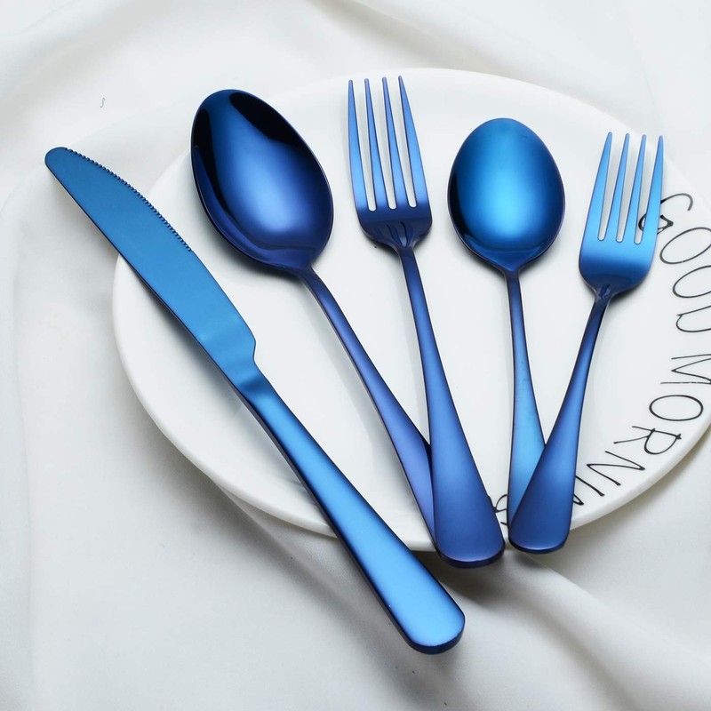 Flatware Set for 1, 5-Piece, Stainless Steel Silverware Cutlery Tableware