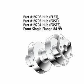 Custom Chrome Chrome Hub Front Wheel Single Disc Fit Harley Softail 1986-1999 Repl #43053-86