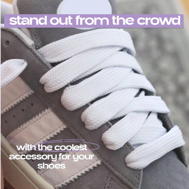 Slaace Thick Shoe Laces for Sneakers - 3/4" Wide Fat