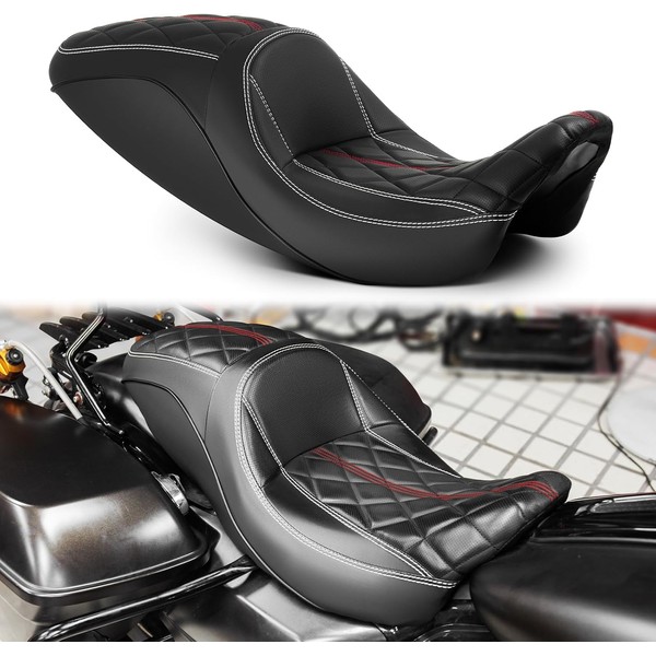 VASTMT One-Piece Custom Driver Passenger Seat Silicone Seat Diamond Stitching