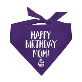 Happy Birthday Mom! Dog Bandana (Purple, OS 168)
