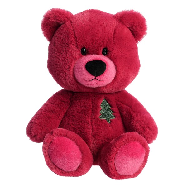 Aurora® Festive Holiday Hugga-Wug Tree Bear™ Stuffed Animal - Seasonal Cheer - Heartwarming Gifts - Red 13.5 Inches