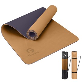 Tapete de yoga antideslizante, ecolgico, con funda de transporte, tapete de yoga profesional para mujeres, tapete de entrenamiento para el hogar,...  