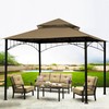 SCOCANOPY Replacement roof Compatible with Target Madaga Gazebo Model L-GZ136PST,(Khaki)