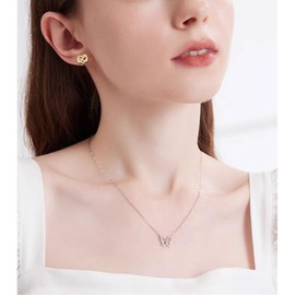 Stud Earrings for Women Girls, Heart Shaped Infinite Small Stud Earrings│Cubic Zirconia Cartilage Studs Earrings Jewellery for Birthday Christmas