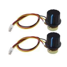 eMagTech 2 Sets B10K Linear Taper Rotary Potentiometer WH148 10 K Ohm Single Turn Carbon Film Variable Resistor with XH2.54-3 Pin Connector Wire Cable
