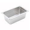 Winco 1/4 Size 4" Deep Metal Food Pan/Steam Table Pan,