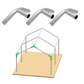 Canopy Tent Fittings 1-3/4" Connectors 3 Way, 4 Way Set for Shelter Carport Deck Shed Frame Kit, 3/Pack (3-Way Galvanized)
