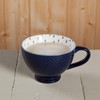 Now Designs14 oz Textured Latte Mug, Ink Blue