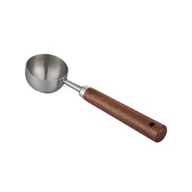 LannuMet 304 Stainless Steel Coffee Measuring Spoon Wooden Handle Coffee Scoop for Coffee, Tea,2 TBSP/30ML,Silver