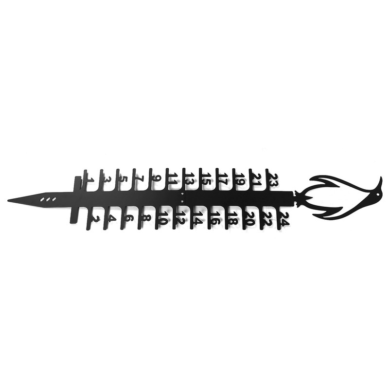 24 Inch Snow Gauge Outdoor Iron Art Decorative Snowfall Measuring
