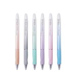 Erasable Pens Black Ink Gel Pen with Eraser Clear, 0.5mm Fine Point, Smooth Writing for Note Taking Marking Planner Crossword Puzzles (6PS)