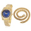 Halukakah Diamonds Gold Watch Iced Out, Kid's 18K Real Gold/Platinum