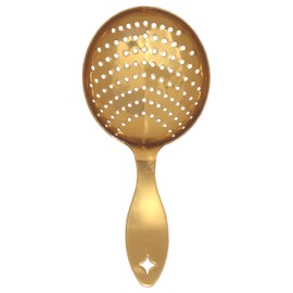 Spill-Stop 8018-2 Bonzer Julep Strainer, Stainless Steel, Gold Plated Finish Hand wash only, Individually Boxed, Commercial Bar Use, Cocktail Strainer