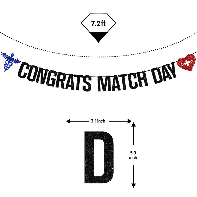 Congrats Match Day Banner, Residency Match Day Decorations, Happy Match
