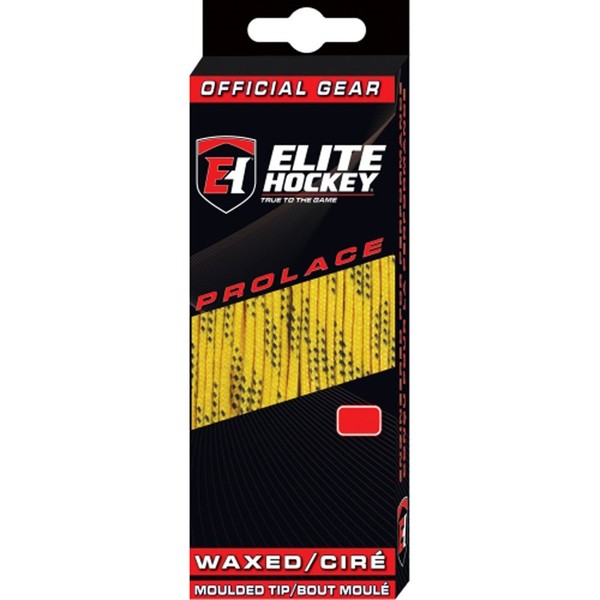 Elite Hockey Prolace Waxed Hockey Laces (Yellow, 108")