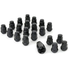 2013-2025 Dodge Durango Bulge Acorn Lug Nuts & Wheel Locks Kit (Black)