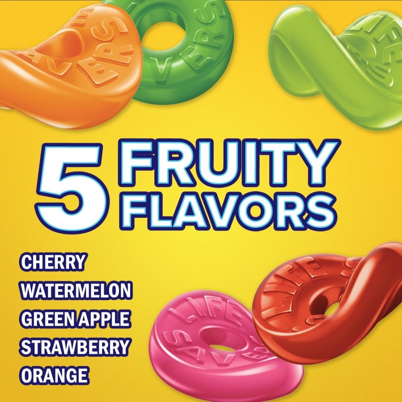 Lifesavers Gummies Five Flavor Pouches, 4.2 Ounce (Pack of 15)