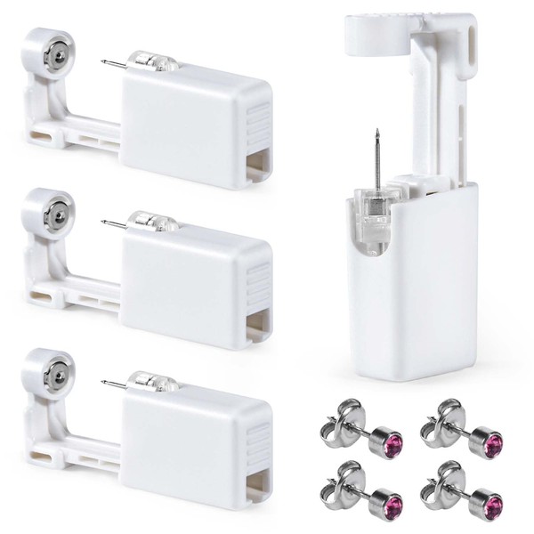 OBTANIM 4 Pack Ear Piercing Gun Disposable Sterile Nose Piercing