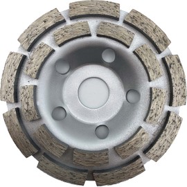 Dr. Diamond Premium Diamond Cup Wheel for Concrete, Universal Use, Grinding Wheel, Double Row with 18 SeGems, Premium 115 mm